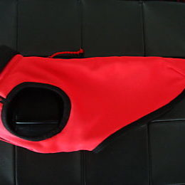 Soft Shell Dog Coat red/black