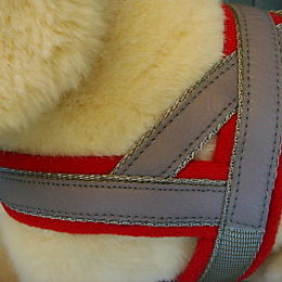 Dog Harness Leather Classics silvergrey